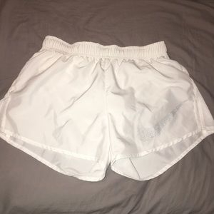 White Nike Track Short